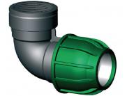 PE Klem Koppeling Knie 90° Binnendraad voor PE Buis 25 mm x ¾”