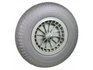 Wiel 400x8 grijs softwiel PVC naaldlager 13 cm as (kruiwagen)