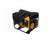 Zwarte kunststof hoes voor stroomgenerator, afmetingen 73 x 53 x 61cm.