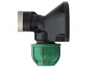 Muurplaat PE 25 mm klem x ¾” binnendraad