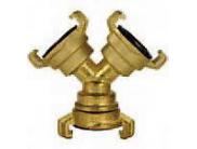 Geka 3 weg verdeelstuk messing